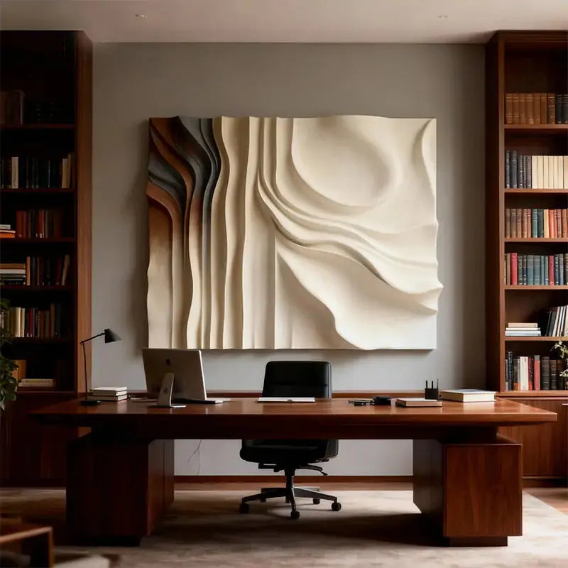 Gradient 3D Texture Relief Wall Art - Modern Home Decor Artmeto Wood wall art