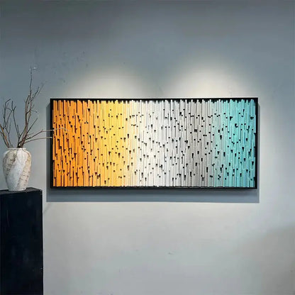 Gradient 3D Wood Slat Wall Art - Modern Geometric Wood Panel for Home Decor Artmeto Wood wall art