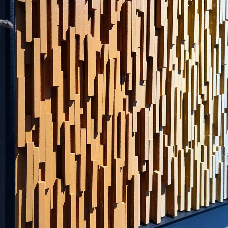 Gradient 3D Wood Slat Wall Art - Modern Geometric Wood Panel for Home Decor Artmeto Wood wall art