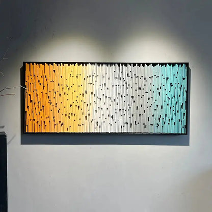 Gradient 3D Wood Slat Wall Art - Modern Geometric Wood Panel for Home Decor Artmeto Wood wall art