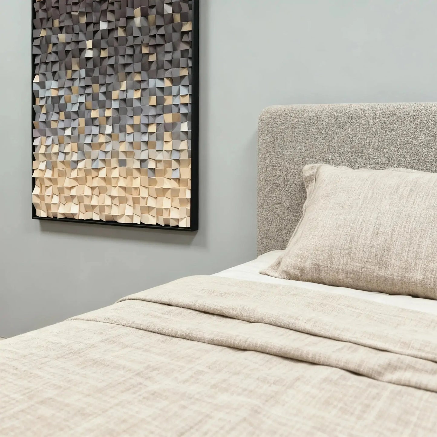 Gradient 3D Wood Wall Art - Geometric Wood Block Panel for Modern Interiors Artmeto Wood wall art