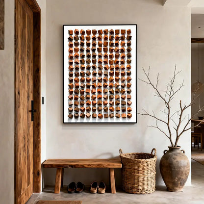Gradient 3D Wood Wall Art - Geometric Wood Block Panel for Modern Interiors Artmeto Wood wall art-4