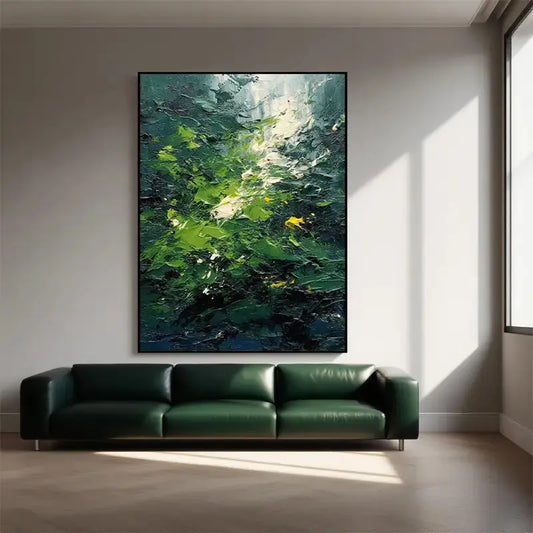 Green Blue Abstract Canvas Wall Art Modern Home Decor-Artmeto Artmeto Wood wall art