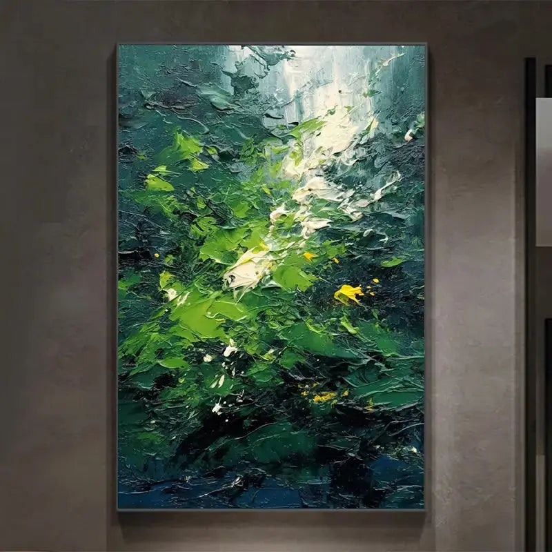 Green Blue Abstract Canvas Wall Art Modern Home Decor-Artmeto Artmeto Wood wall art