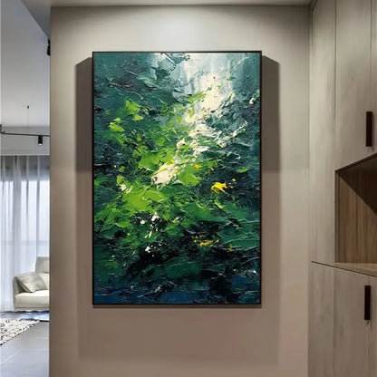 Green Blue Abstract Canvas Wall Art Modern Home Decor-Artmeto Artmeto Wood wall art