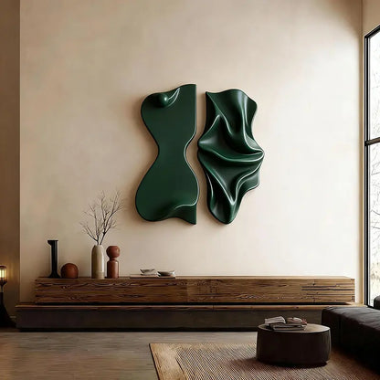 Indigo & Walnut Abstract Radiating 3D Relief Wall Decor Artmeto Wood wall art-5