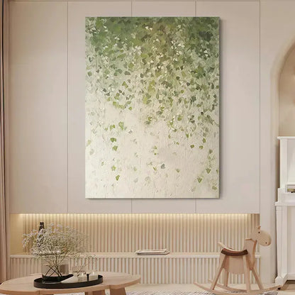 Light Green Leaf Abstract Canvas Art Minimalist Modern Spaces-Artmeto Artmeto Wood wall art