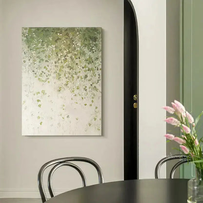 Light Green Leaf Abstract Canvas Art Minimalist Modern Spaces-Artmeto Artmeto Wood wall art