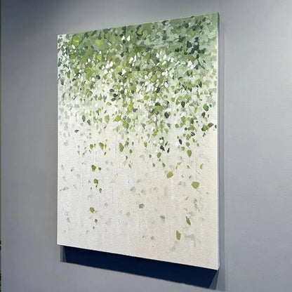 Light Green Leaf Abstract Canvas Art Minimalist Modern Spaces-Artmeto Artmeto Wood wall art