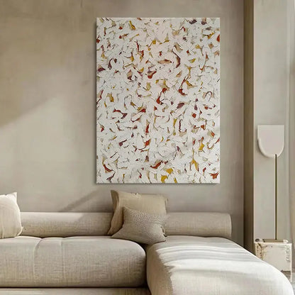 Minimalist Living Room with Bold Abstract Art | abstract painting | CC003 Artmeto Wood wall art