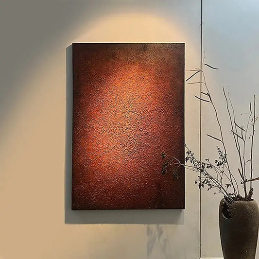 Minimalist Wabi-Sabi Oil Painting for Home Decor Artmeto Wood wall art