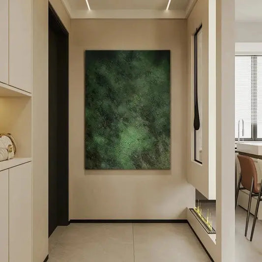 Moss Green Abstract Texture Canvas Wall Art-Artmeto Artmeto Wood wall art