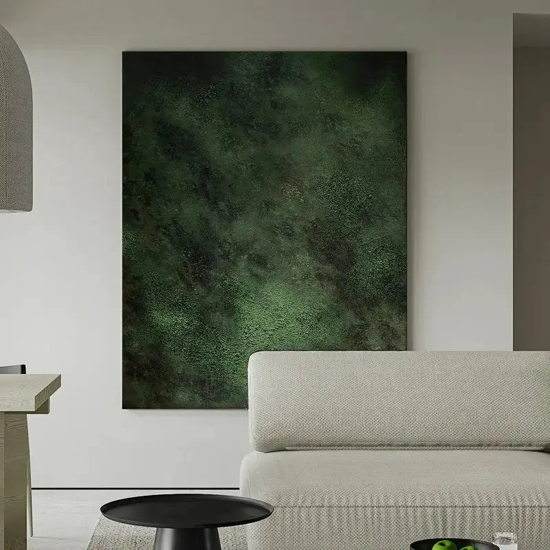 Moss Green Abstract Texture Canvas Wall Art-Artmeto Artmeto Wood wall art