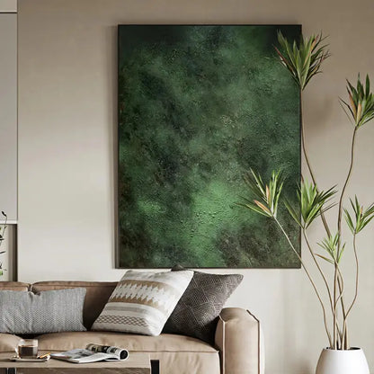 Moss Green Abstract Texture Canvas Wall Art-Artmeto Artmeto Wood wall art