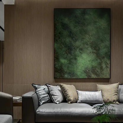 Moss Green Abstract Texture Canvas Wall Art-Artmeto Artmeto Wood wall art