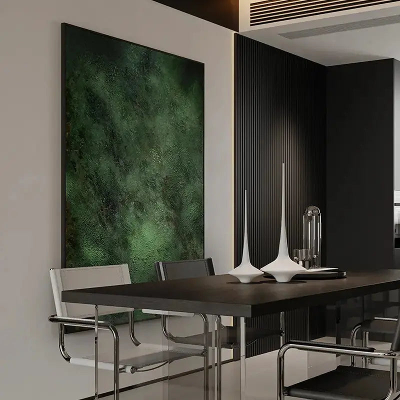 Moss Green Abstract Texture Canvas Wall Art-Artmeto Artmeto Wood wall art