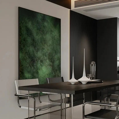 Moss Green Abstract Texture Canvas Wall Art-Artmeto Artmeto Wood wall art