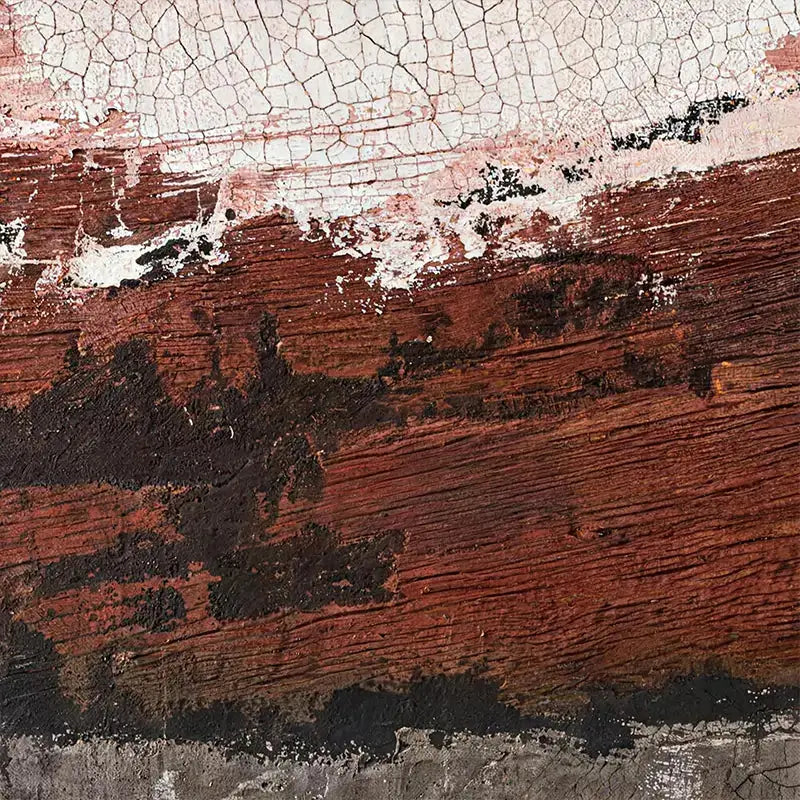Terracotta & Rose Warm Tone Abstract Canvas with Rich Textured Finish Artmeto Wood wall art
