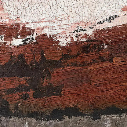 Terracotta & Rose Warm Tone Abstract Canvas with Rich Textured Finish Artmeto Wood wall art