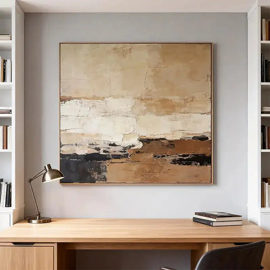 Terracotta & Rose Warm Tone Abstract Canvas with Rich Textured Finish（副本） Artmeto Wood wall art