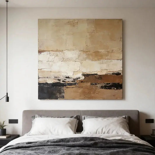 Terracotta & Rose Warm Tone Abstract Canvas with Rich Textured Finish（副本） Artmeto Wood wall art