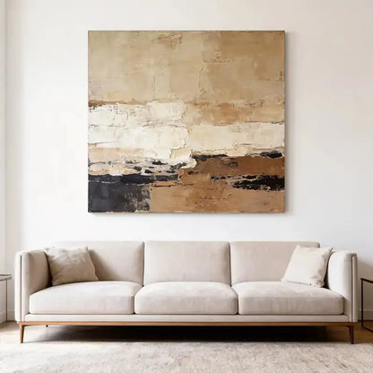 Terracotta & Rose Warm Tone Abstract Canvas with Rich Textured Finish（副本） Artmeto Wood wall art
