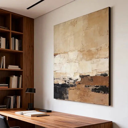 Terracotta & Rose Warm Tone Abstract Canvas with Rich Textured Finish（副本） Artmeto Wood wall art