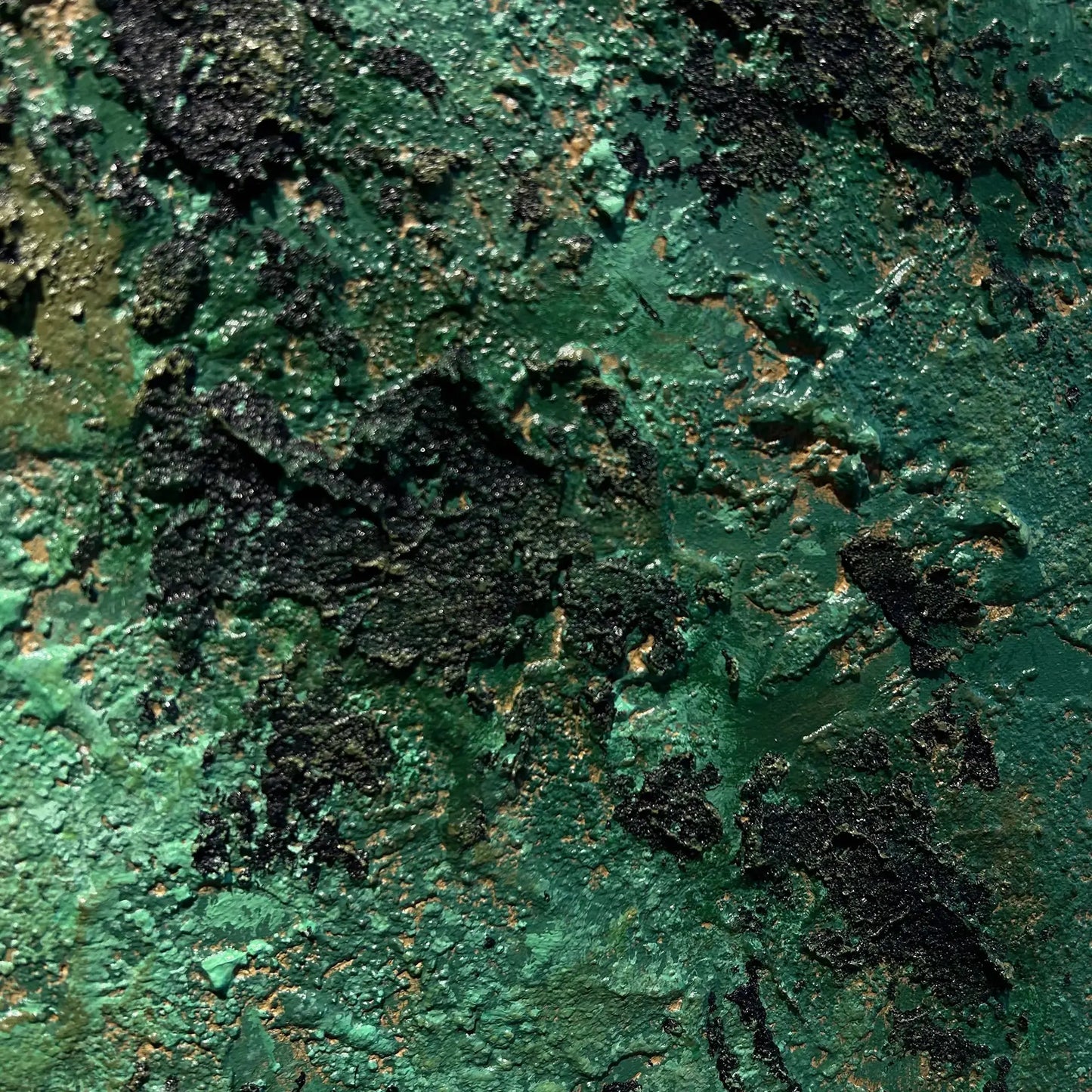 Textured Emerald Green Abstract Oil Painting Wabi Sabi Wall Art Decor Artmeto Wood wall art