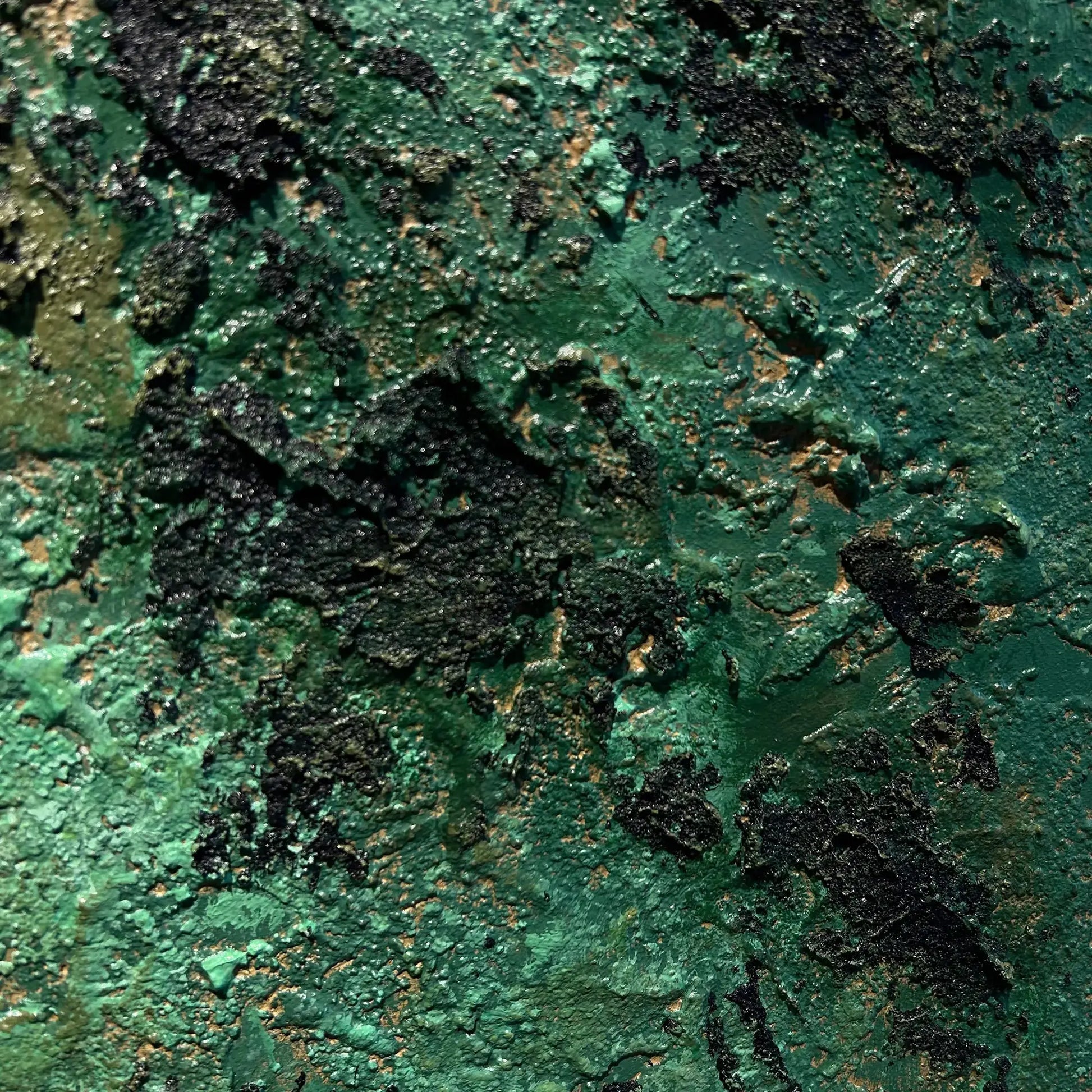 Textured Emerald Green Abstract Oil Painting Wabi Sabi Wall Art Decor Artmeto Wood wall art