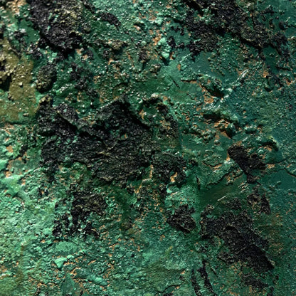 Textured Emerald Green Abstract Oil Painting Wabi Sabi Wall Art Decor Artmeto Wood wall art