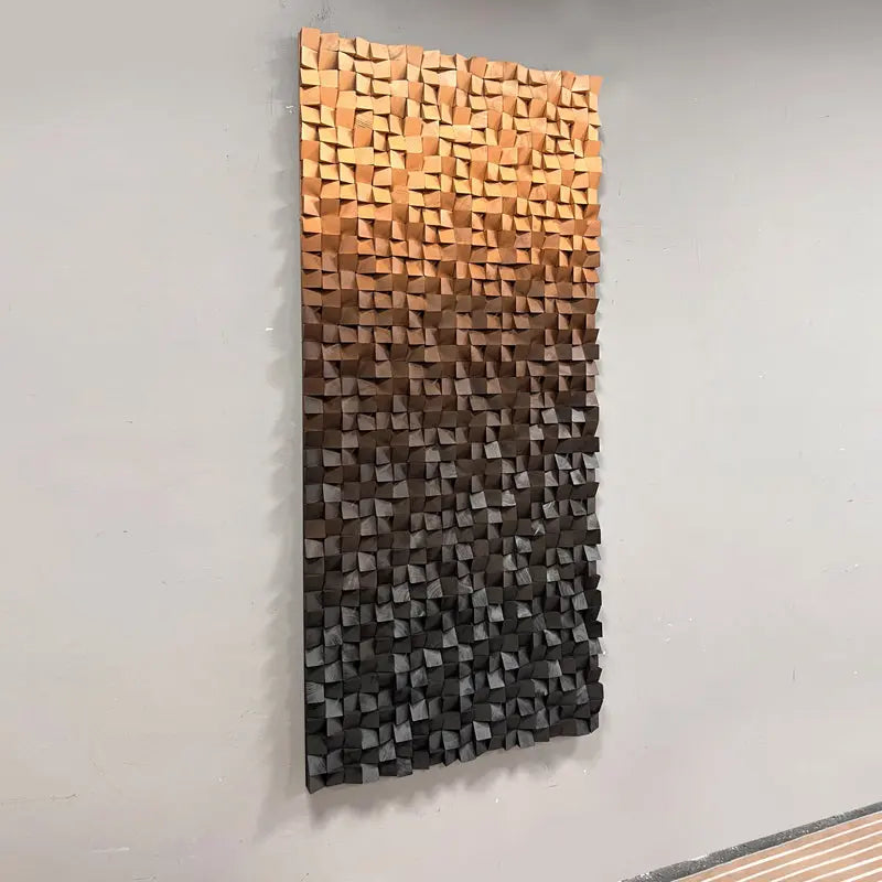 Textured Geometric Wood Wall Art Modern Abstract Decor-Artmeto Artmeto Wood wall art