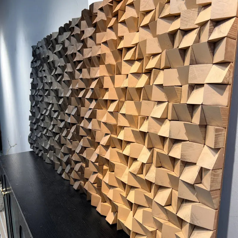 Textured Geometric Wood Wall Art Modern Abstract Decor-Artmeto Artmeto Wood wall art
