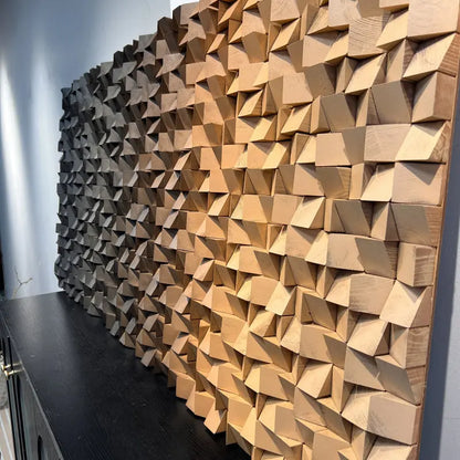 Textured Geometric Wood Wall Art Modern Abstract Decor-Artmeto Artmeto Wood wall art