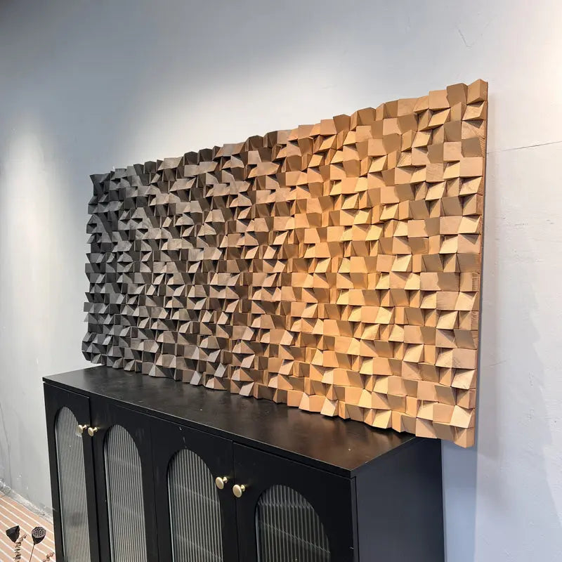 Textured Geometric Wood Wall Art Modern Abstract Decor-Artmeto Artmeto Wood wall art