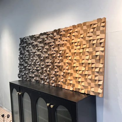 Textured Geometric Wood Wall Art Modern Abstract Decor-Artmeto Artmeto Wood wall art
