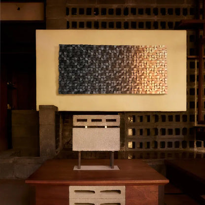Textured Geometric Wood Wall Art Modern Abstract Decor-Artmeto Artmeto Wood wall art