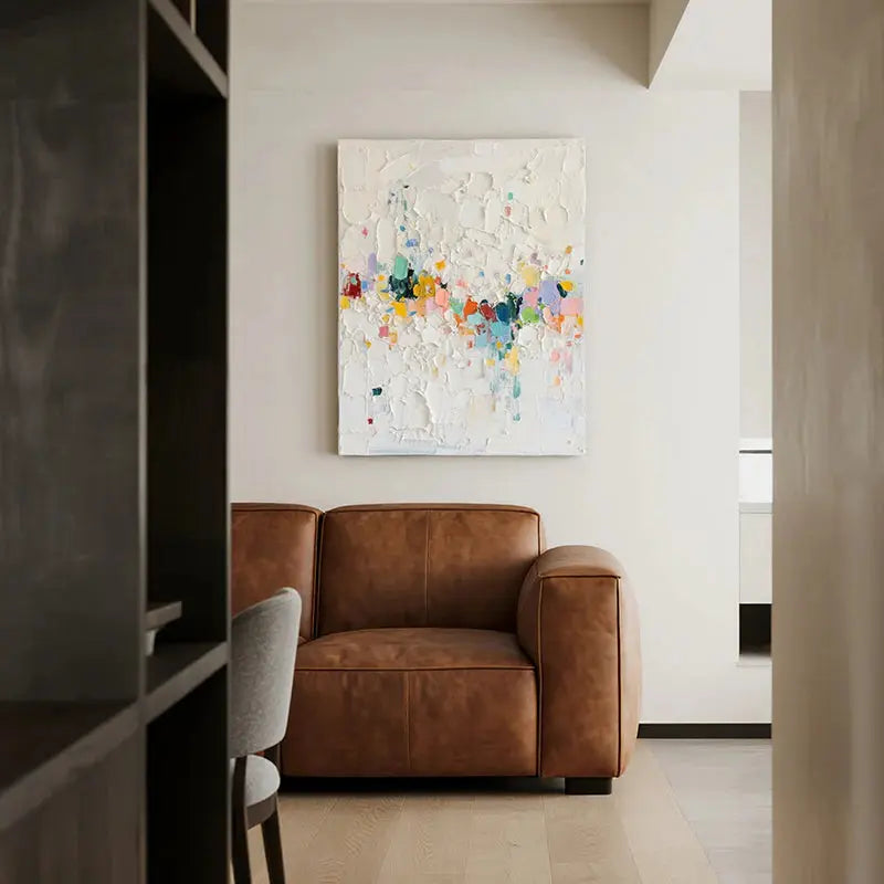 Vibrant 3D Textured Abstract Painting-Pop of Color Wall Art-Artmeto Artmeto Wood wall art