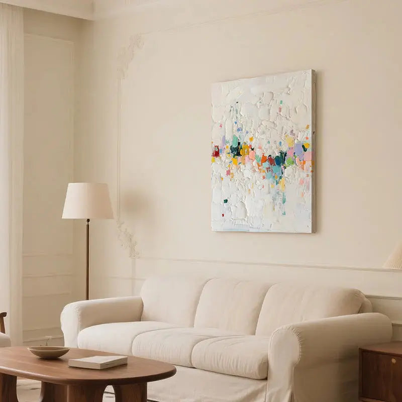 Vibrant 3D Textured Abstract Painting-Pop of Color Wall Art-Artmeto Artmeto Wood wall art