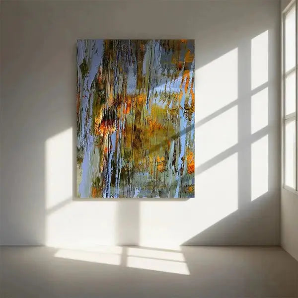 Vibrant Abstract Expressionism Painting Textured Canvas Art-Artmeto Artmeto Wood wall art