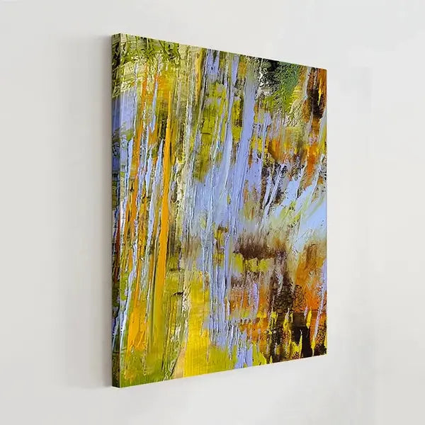 Vibrant Abstract Expressionism Painting Textured Canvas Art-Artmeto Artmeto Wood wall art