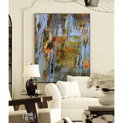 Vibrant Abstract Expressionism Painting Textured Canvas Art-Artmeto Artmeto Wood wall art