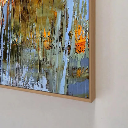 Vibrant Abstract Expressionism Painting Textured Canvas Art-Artmeto Artmeto Wood wall art