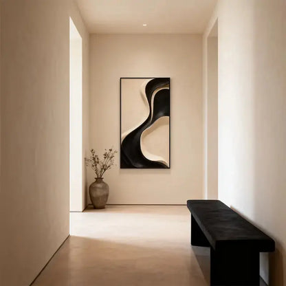 Wabi-Sabi Dual Color Wave Wooden Wall Sculpture for Entryway（副本） Artmeto Wood wall art