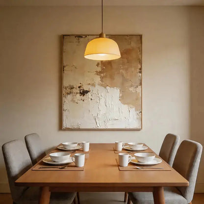 Wabi-Sabi Neutral Impasto Abstract Minimalist Wall Decor Artmeto Wood wall art
