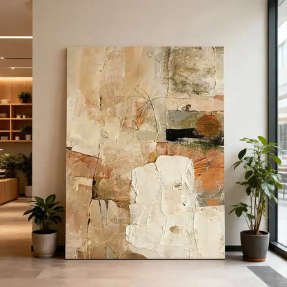 Warm Blush Canvas - Abstract Minimalist Wall Decor Artmeto Wood wall art