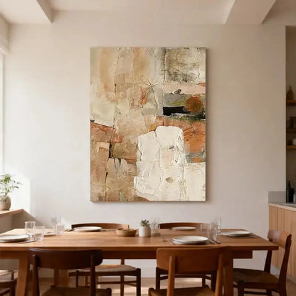 Warm Blush Canvas - Abstract Minimalist Wall Decor Artmeto Wood wall art