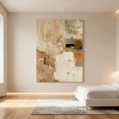 Warm Blush Canvas - Abstract Minimalist Wall Decor Artmeto Wood wall art