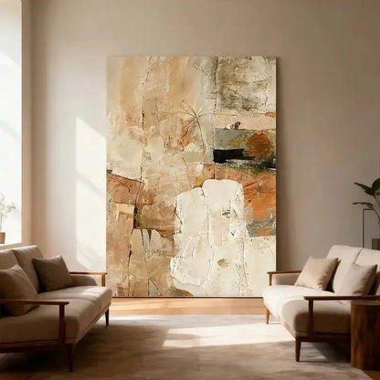 Warm Blush Canvas - Abstract Minimalist Wall Decor Artmeto Wood wall art