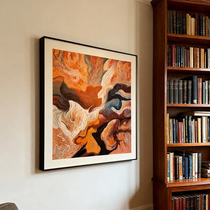 Warm Ethereal Fluid Organic Abstract Canvas Art Artmeto Wood wall art