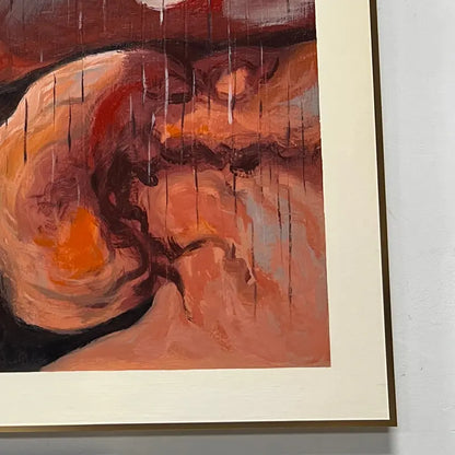 Warm Ethereal Fluid Organic Abstract Canvas Art Artmeto Wood wall art